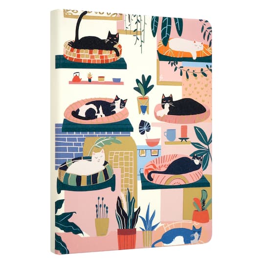 Back to School 6" x 8" Lined Plastic Hardcover Journal by Recollections™ in Cats | Michaels®